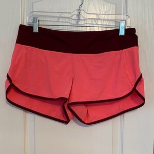 Lululemon Athletica Pink and Burgundy Athletic Shorts size 8